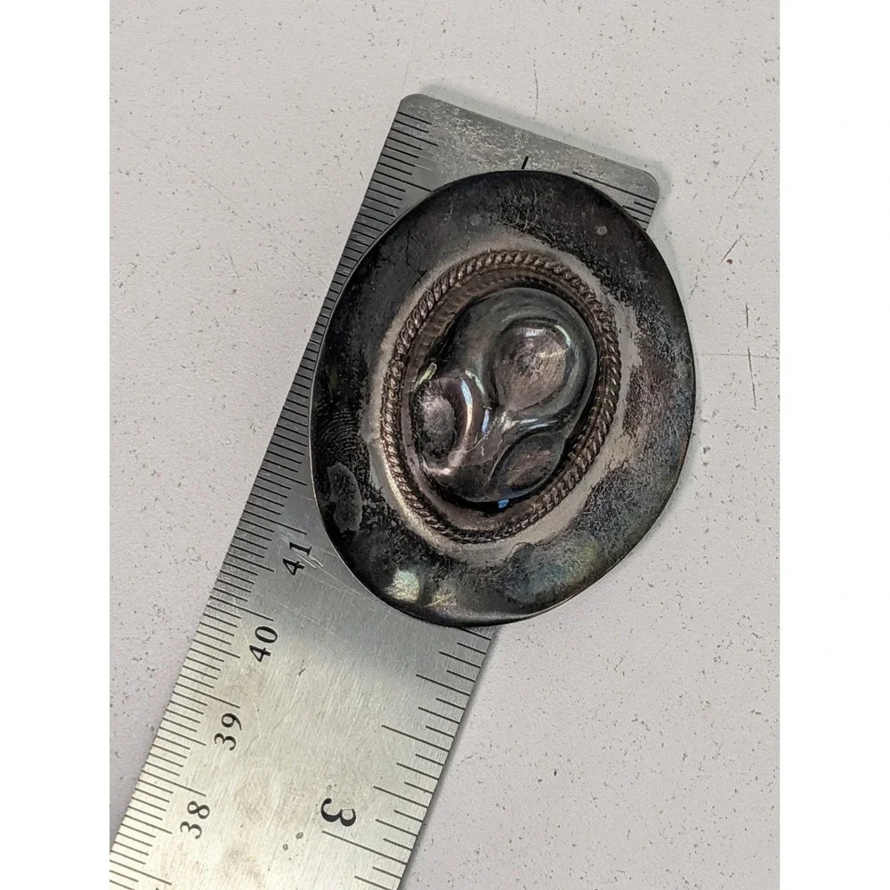 Vintage Mexico 925 Sterling Silver Cowboy Hat Brooch Western Rodeo Pin